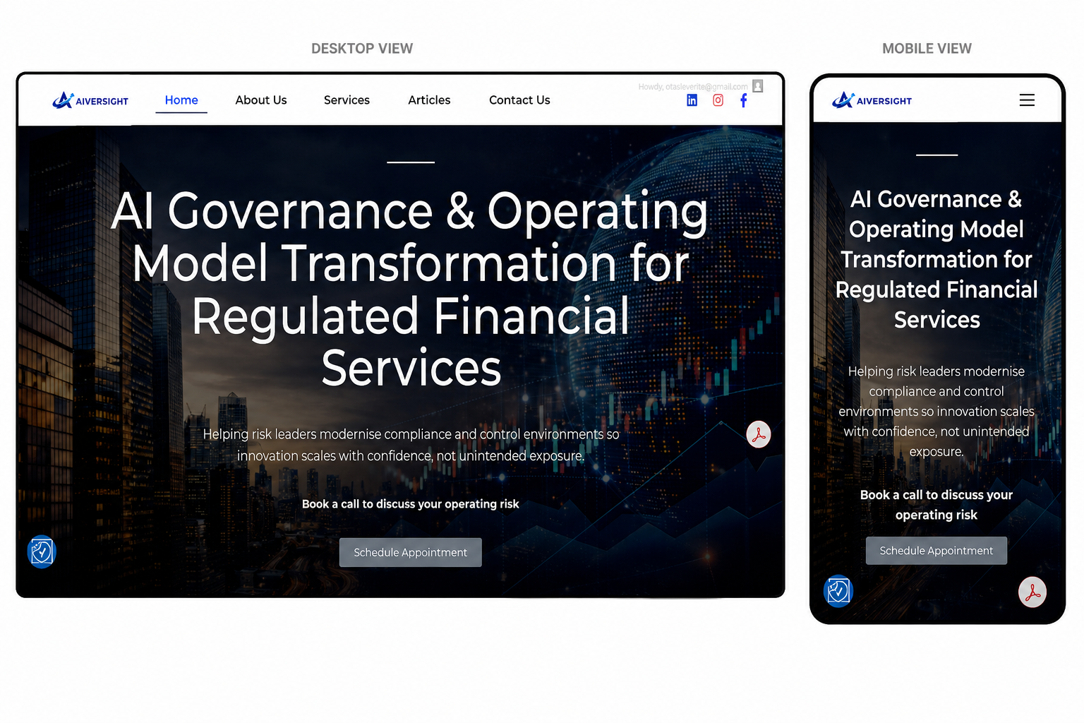 Aiversight — web design & branding